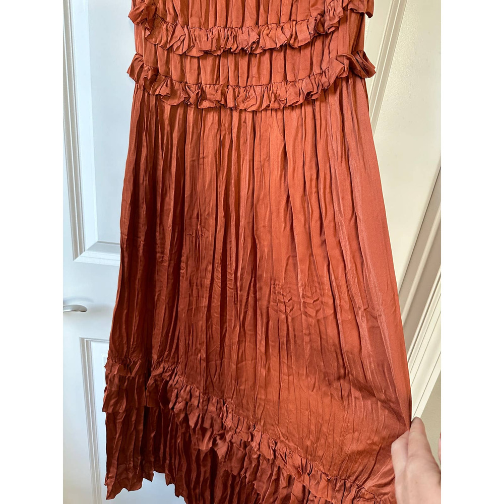 vestique Rust Ruffle Maxi Dress - Picture 3 of 5